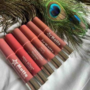 Missrose Lip Crayons Matte Batom Chubby Lipsticks Set of 6