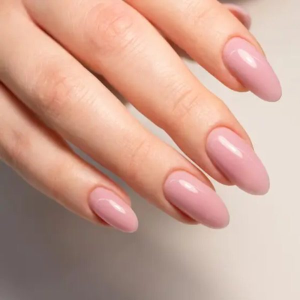 beautiful Nude Nail Polish applied on nails shown