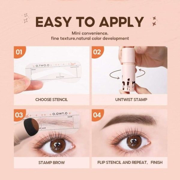 application of Air cushion eyebrow powder