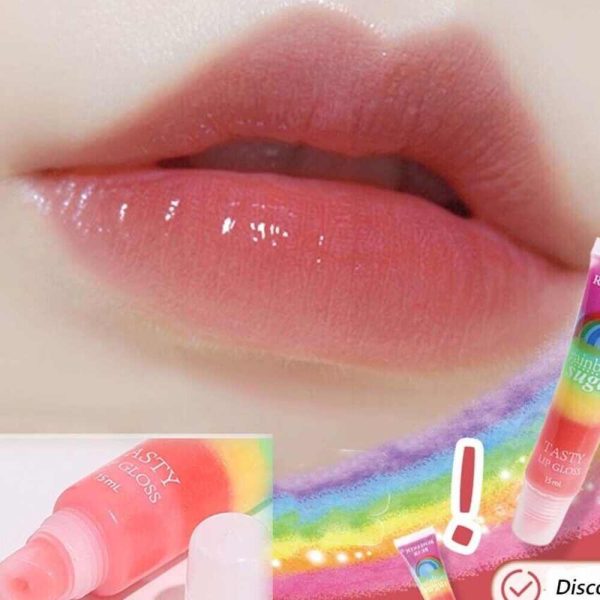 Magic collection Moisturizing rainbow sugar lip balm application shown on lips