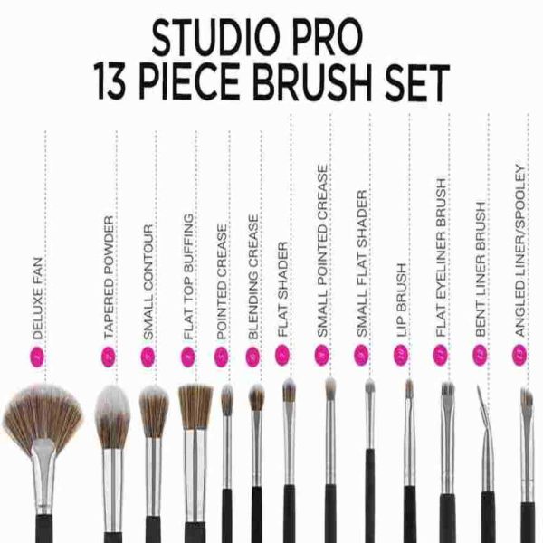 description of studio pro makeup brushes by bh cosmetics