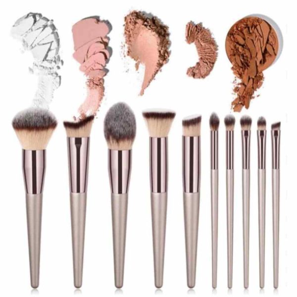 product shown to be applied with specific lavish elegance brushes respectively