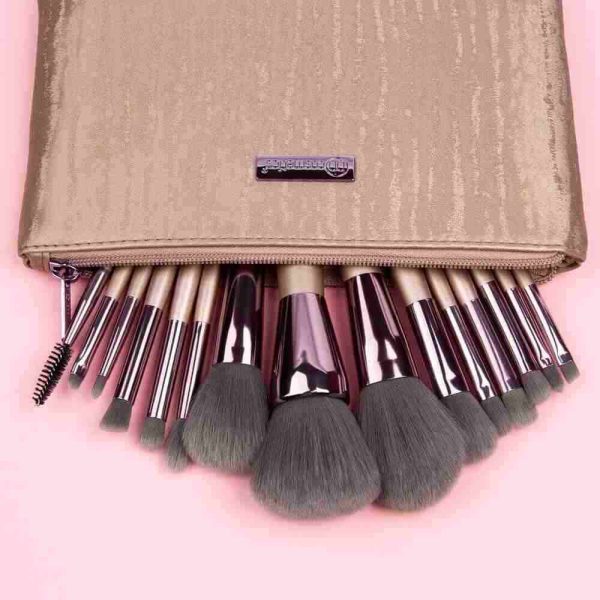 bh cosmetics lavish elegance brush 15 piece set with pouch