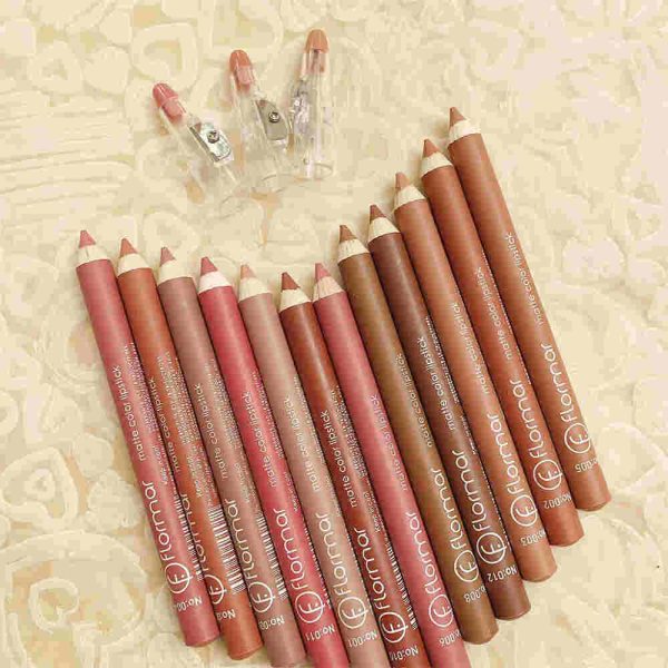 Flormar Lip Pencils Waterproof Long lasting Lipliner Set - 12 Pieces