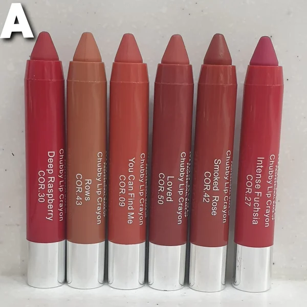 Set A of miss rose chubby lip crayons, matte lip batom lipsticks set of six