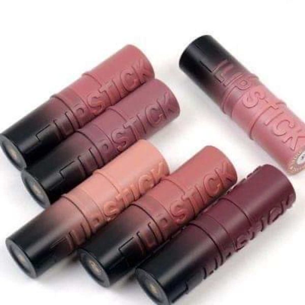 Set of 6 Pink Miss Rose Semi Matte Lipsticks