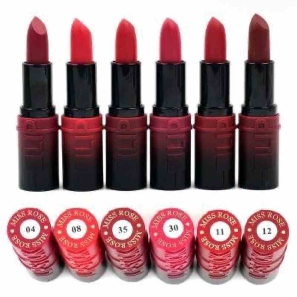 Missrose Set of Reds Semi Matte Lipsticks  set of 6 with shade code