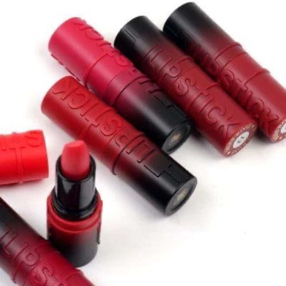Swatch shown of Missrose Set of Reds Semi Matte Lipsticks  6 pieces