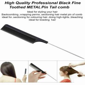 Tony and Guy Professional Tail Comb High Quality Hair Styling and Sectioning Pin Tail Metal Handle Comb