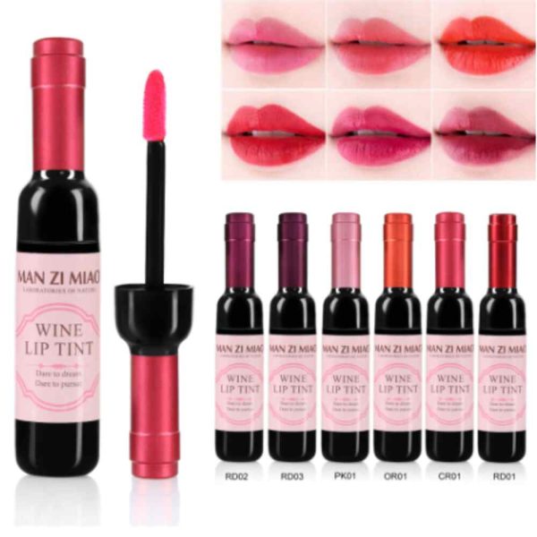 wine shaped lip tint bottles set of six