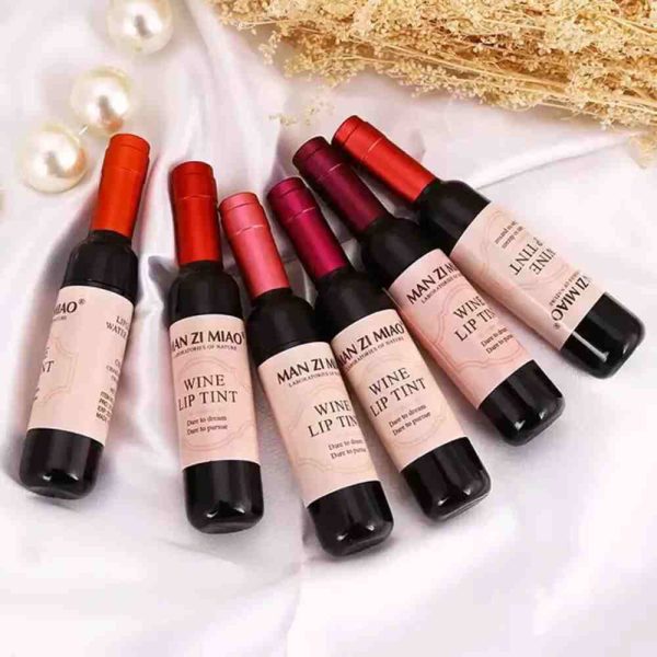 wine shaped lip tint bottles set of six