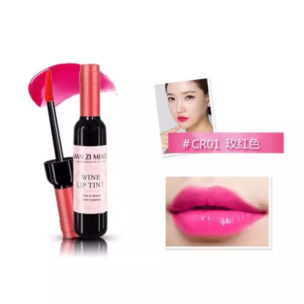 wine lip tint bottle pink shade