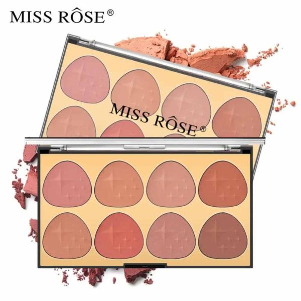 Miss Rose 8 Color Blush Palette contour, blusher and bronzer palette