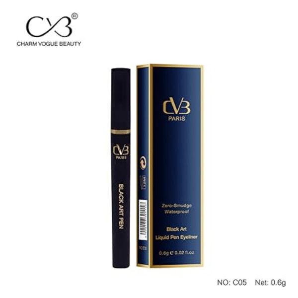 CVB Black Art Liquid Pen Eyeliner No smudge high precision tip C05 Eyeliner