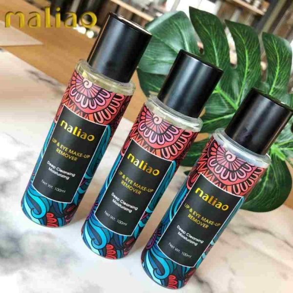 3 bottles of Maliao Professional Lip And Eye Makeup Remover and cleanser