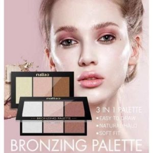 Maliao Bronzing Palette 3 in 1 High Pigment Blush Highlighter and Bronzing Palette