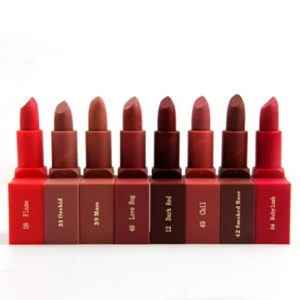 miss rose lipsticks with semi matte finish 8 piece set