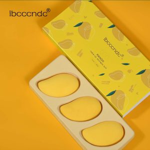 Ibcccndc Pack of 3 Mango Beauty Blender Set Makeup Sponges for Dry and Wet Use High Quality